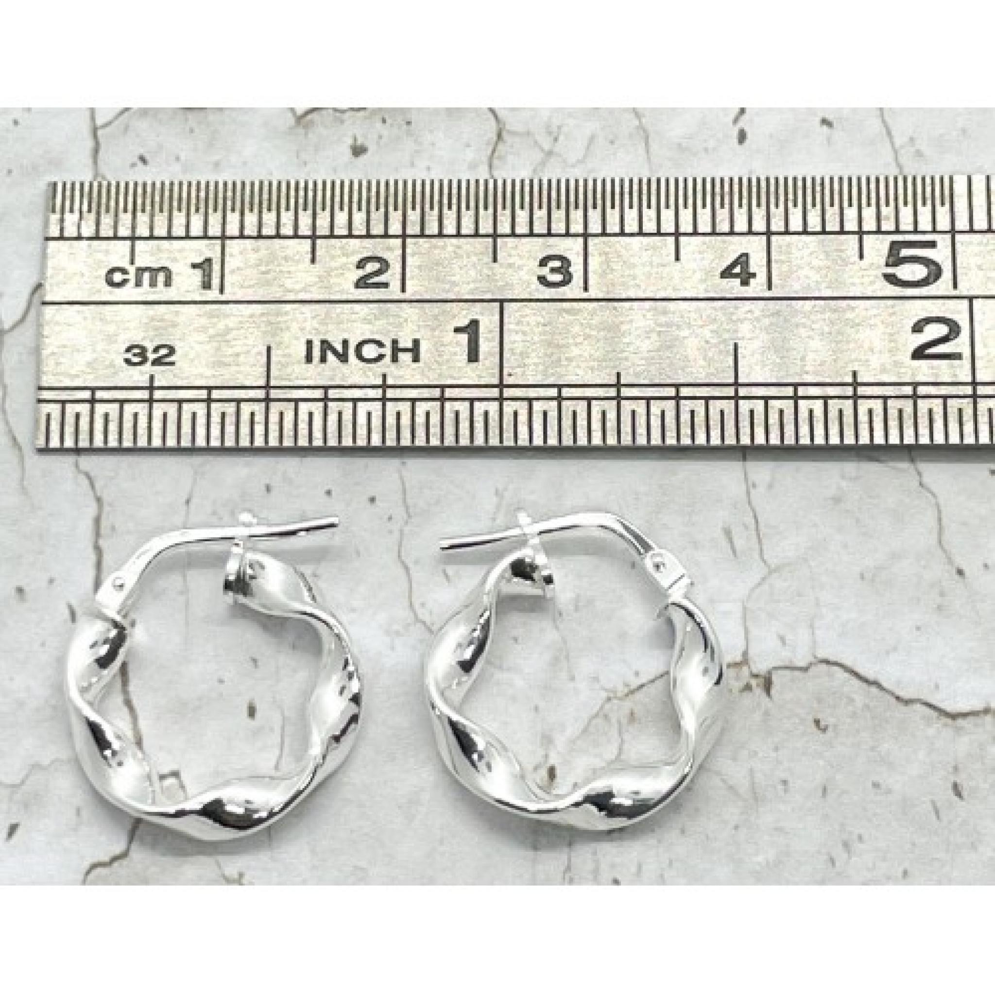 Silver Hoops Sterling Silver 3mm Round Hoop Earrings - Sleeper Hoops In Sizes 20mm To 60mm - Simple & Classic Sterling Silver Hoops - Foto 8