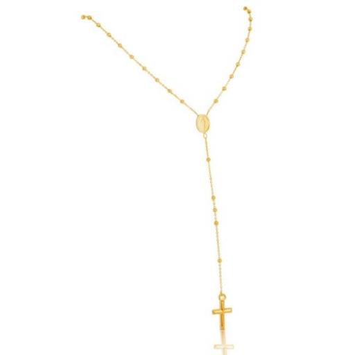 9ct Gold Rosary Bead Necklace
