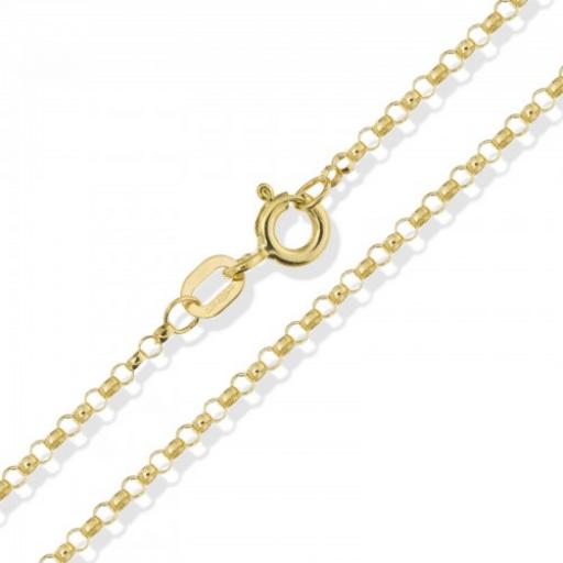 375 9ct Gold Belcher Chain 16" 18" 20" 1.75mm Round Necklace