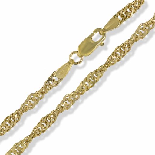 375 9ct Gold 16" 18" 20" 22" 24" Solid 2.7mm Singapore Chain Necklace
