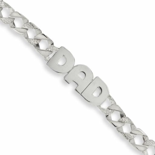 925 Sterling Silver 8.5" Dad Bracelet