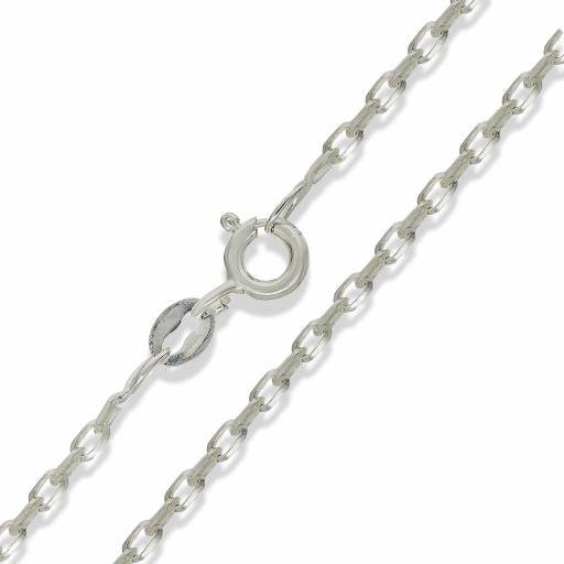 925 Sterling Silver 16" 18" 20" 22" 24" 30" Diamond Cut 1.5mm Oval Belcher Chain Necklace