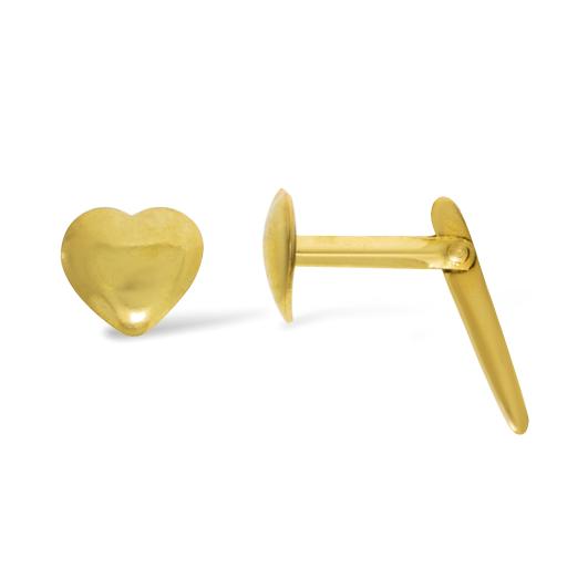 9ct Gold Andralok Solid Heart Earrings Gift Box