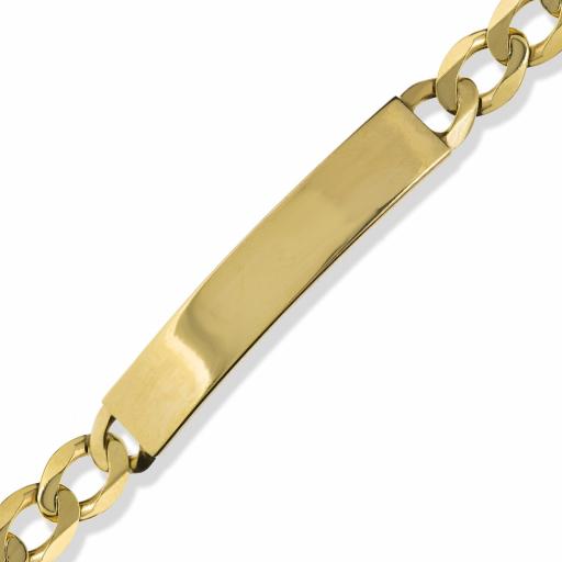 9ct Gold Gents 8.5" 7.0mm Curb ID Bracelet