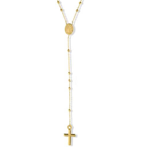 9ct Gold Rosary Bead Necklace