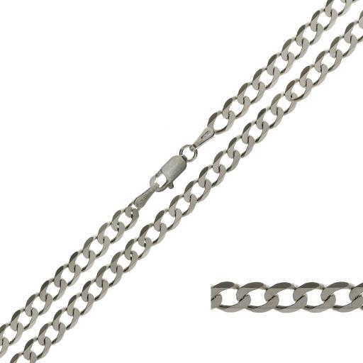 925 Sterling Silver 18" 20" 22" 24" 30" Diamond Cut 10.0mm Flat Curb Chain Necklace