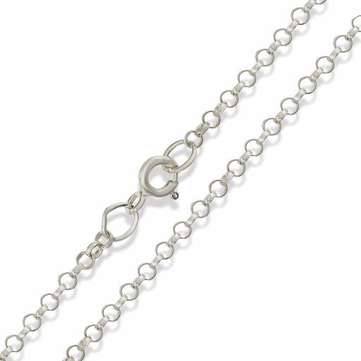 925 Sterling Silver 16" 18" 20" 22" 24" Round 2.3mm Belcher Rolo Chain Necklace Gift Box