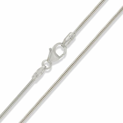 925 Sterling Silver 16" 18" 20" Round 1.5mm Snake Chain