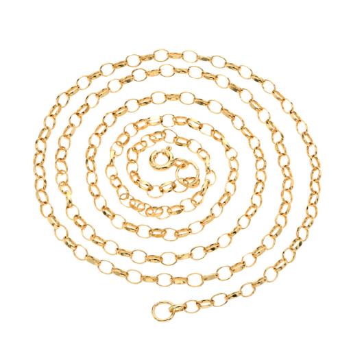 375 9ct Gold 16" 18" 20" 22" 24" Faceted 2.3mm Oval Belcher Chain Necklace