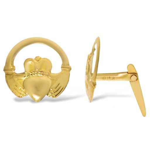 9ct Gold Andralok Claddagh Stud Earrings