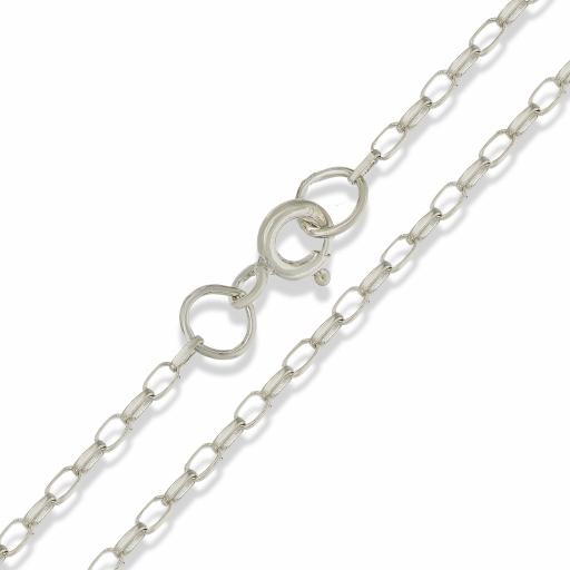 925 Sterling Silver 16" 18" 20" Oval Diamond Cut 1.5mm Belcher Rolo Chain Necklace Gift Box
