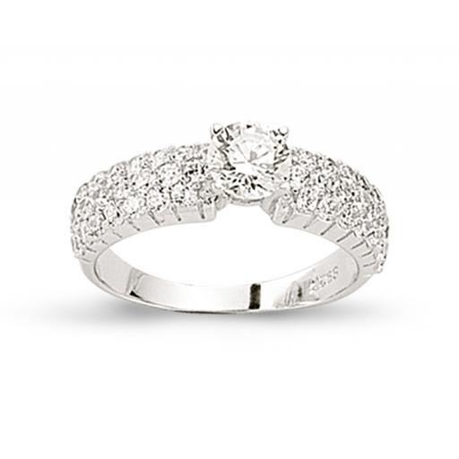 Sterling Silver Round CZ Eternity Ring