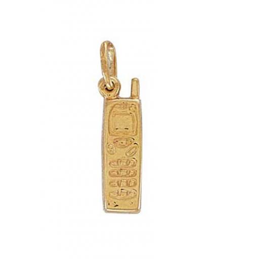 375 9ct Gold 25x5mm Mobile Cell Phone Pendant