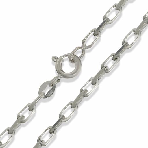 925 Sterling Silver 16" 18" 20" 22" 24" 30" Diamond Cut 3.0mm Oval Belcher Chain Necklace
