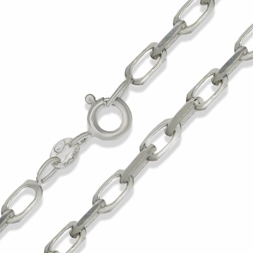 925 Sterling Silver 16" 18" 20" 22" 24" 30" Diamond Cut 4.0mm Oval Belcher Chain Necklace