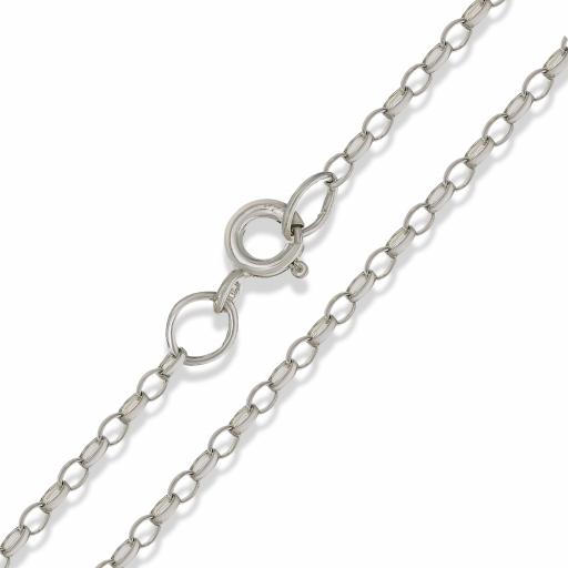 925 Sterling Silver 16" 18" 20" 22" 24" Oval 1.75mm Belcher Rolo Chain Necklace