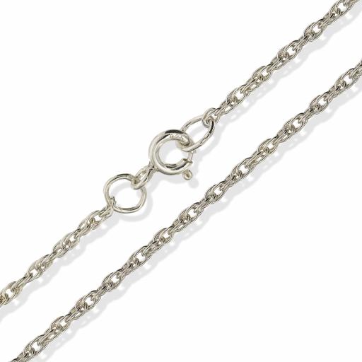 925 Sterling Silver 16" 18" 20" 22" 24" English Rope 1.7mm Prince Of Wales Chain Necklace