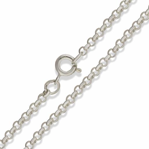 925 Sterling Silver 16" 18" 20" 22" 24" Round 2.4mm Belcher Rolo Chain Necklace Gift Box