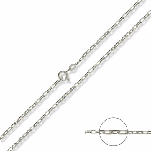 925 Sterling Silver 16" 18" 20" 22" 24" Diamond Cut 2.3mm Oval Belcher Chain Necklace