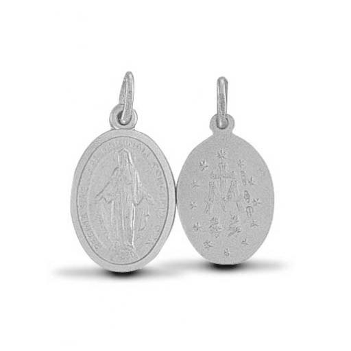 925 Sterling Silver 21x14mm Miraculous Medal Madonna