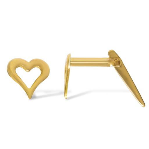 9ct Gold Andralok Cut Out Heart Earrings