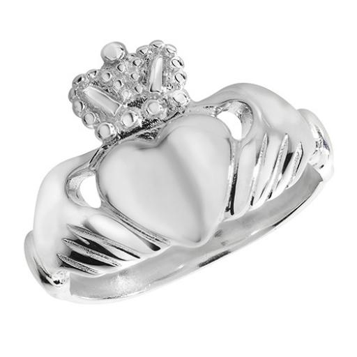 Sterling Silver Large Cladda Irish Wedding Ring