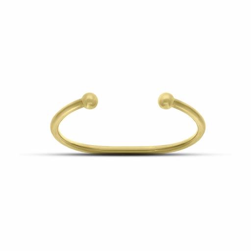 9ct Gold Yellow Ladies Solid 4.0mm Round Torque Ball Bangle Gift Box