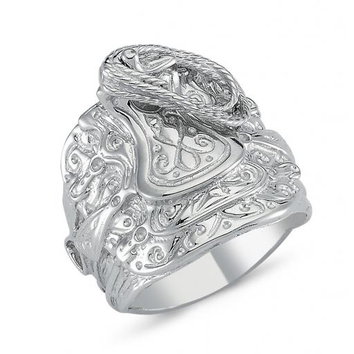 Sterling Silver Solid Horse Saddle Ring