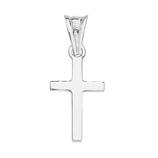 925 Sterling Silver Polished Square Cross Pendant Gift Box