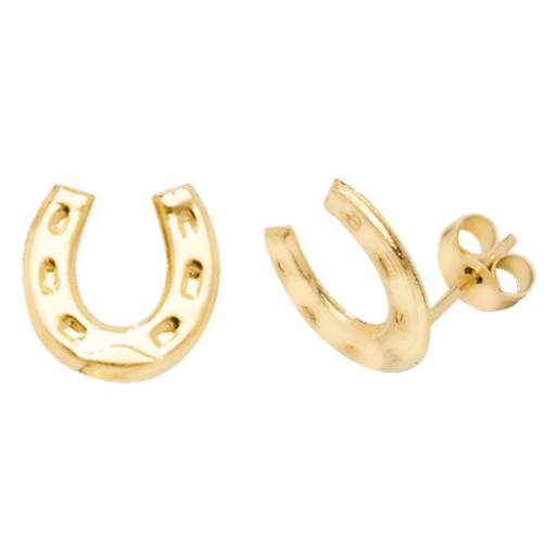 9ct Yellow Gold Horseshoe Stud Earrings