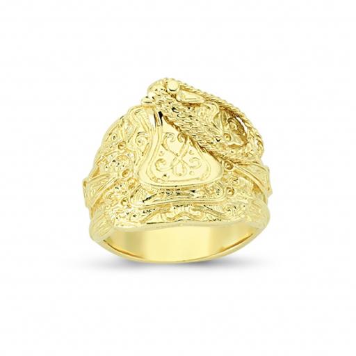 9ct Gold Heavy Solid Saddle Ring