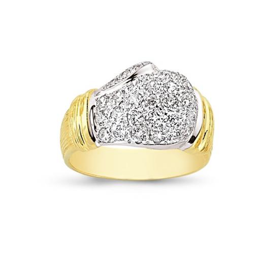 9ct Gold Solid Cubic Zirconia Boxing Glove Ring
