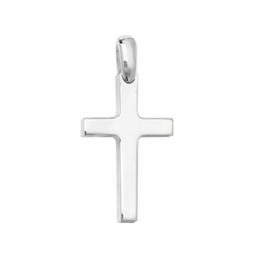 925 Sterling Silver Polished Square Cross Pendant