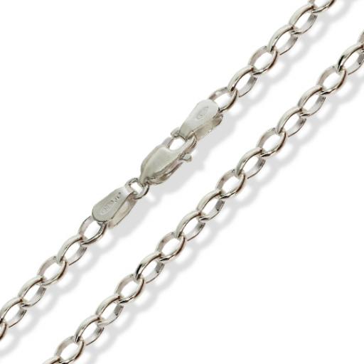 925 Sterling Silver 16" 18" 20" 22" 24" Oval Belcher Chain Link Pendant Necklace Gift Box