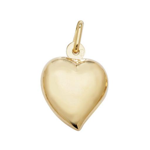 375 9ct Gold 23mm Polished Hanging Heart Pendant Charm Medal