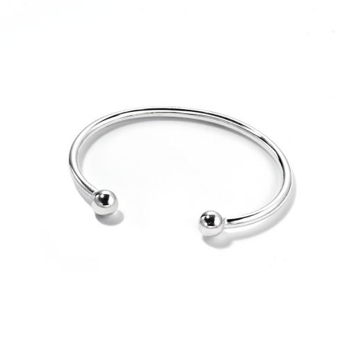 Sterling Silver 50 x 2.5mm Baby Torque Bangles