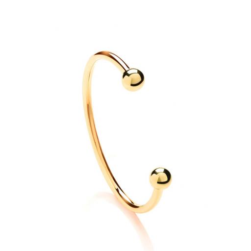 9ct Gold Yellow Childrens 2.5mm Round Solid Torque Ball Bangle
