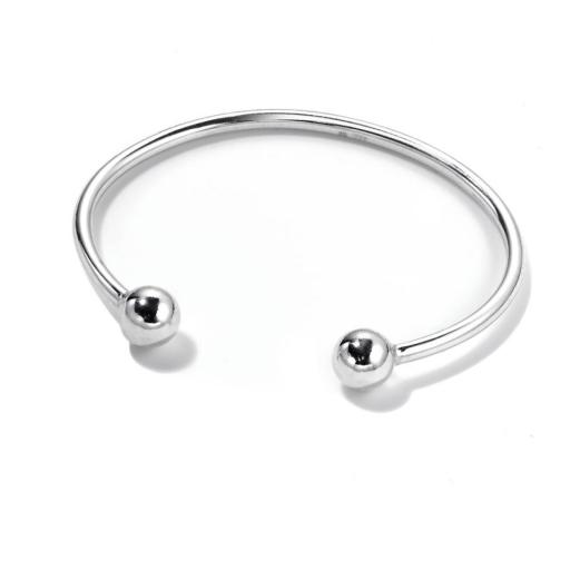 Sterling Silver 45x2mm Baby Torque Bangle