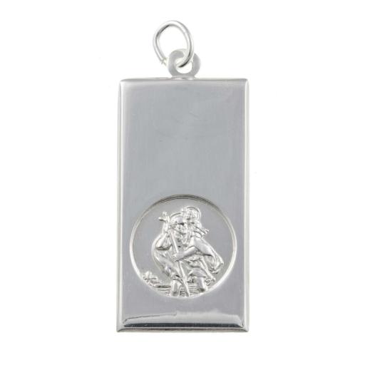 925 Sterling Silver 20x10mm St Christopher Pendant