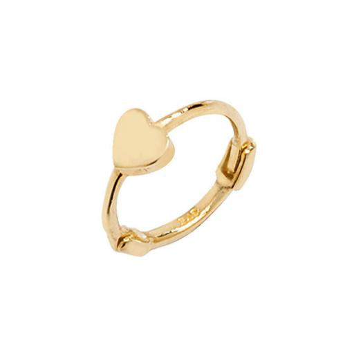 9ct Gold Single Gold Heart Cartilage Hoop