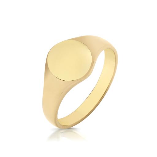 9ct Gold Solid 10X8mm Light Weight Oval Signet Ring