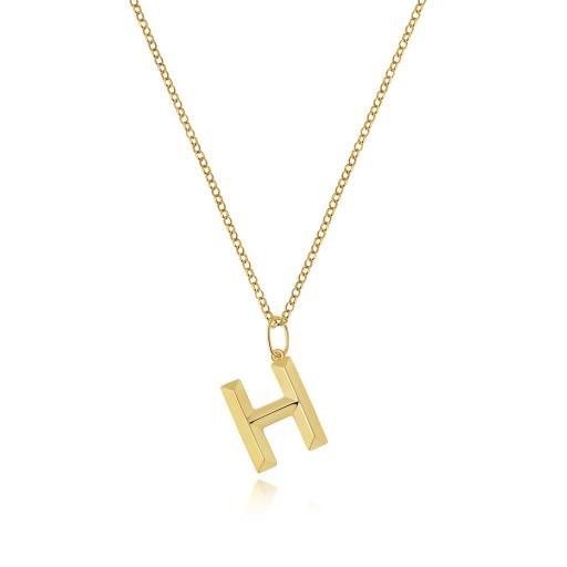 9ct Gold Initial H Pendant