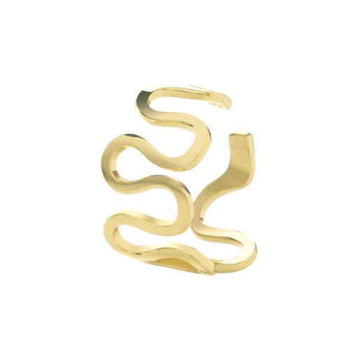 9ct Gold Single Scribble Ear Cartilage Cuff