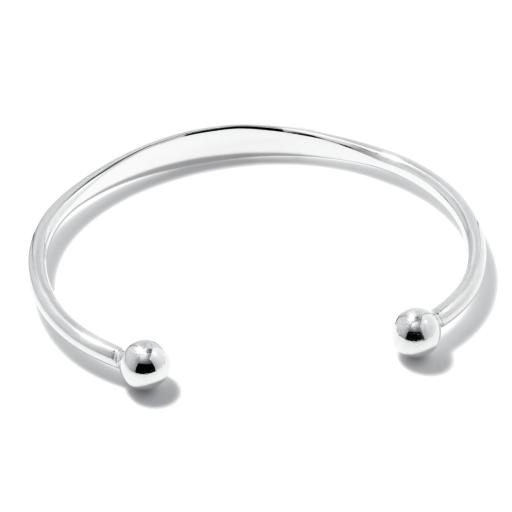 Sterling Silver Torque Bangle ID Plate Baby Bangles Gift Box