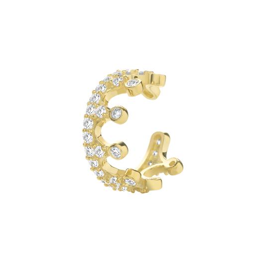 9ct Gold Single Crown Ear Cartilage Cuff