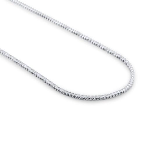 Sterling Silver 2.5mm Franco Curb Chain 16" 18" 20" 22" 24" Square Link