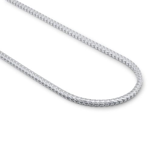 Sterling Silver 4.0mm Franco Curb Chain 16" 18" 20" 22" 24" Square Link