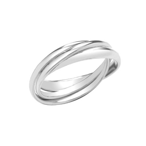 Sterling Silver 2mm Russian Wedding Rings Trinity 3 Ring Bands Free Gift Box