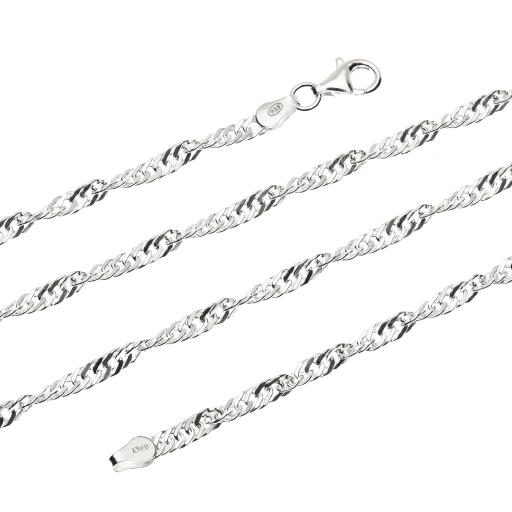 Sterling Silver 3.5mm Singapore Chain