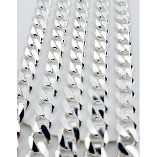 Sterling Silver Curb Chain 5.5mm 16 18 20 22 24 30 7 8 Diamond Cut D/C Link Necklace Ladies Gents Bracelets